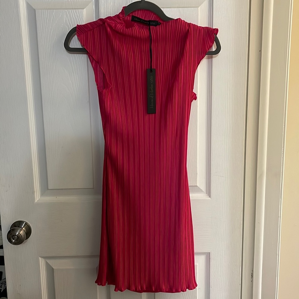 House of Harlow 1960 x REVOLVE Kenji Mini Dress in Bright Pink SIZE SMALL